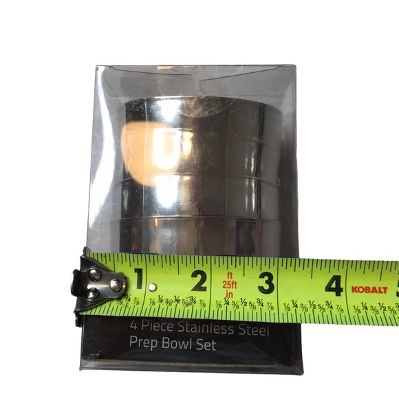 New NWT Kitchen Concepts Set of 4 Stainless Steel Prep Bowls, Kitchen Cooking - Picture 6 of 6